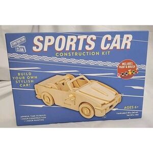Sports Car Construction Club Kit Wood Build Your Own Convertible Paint Craft